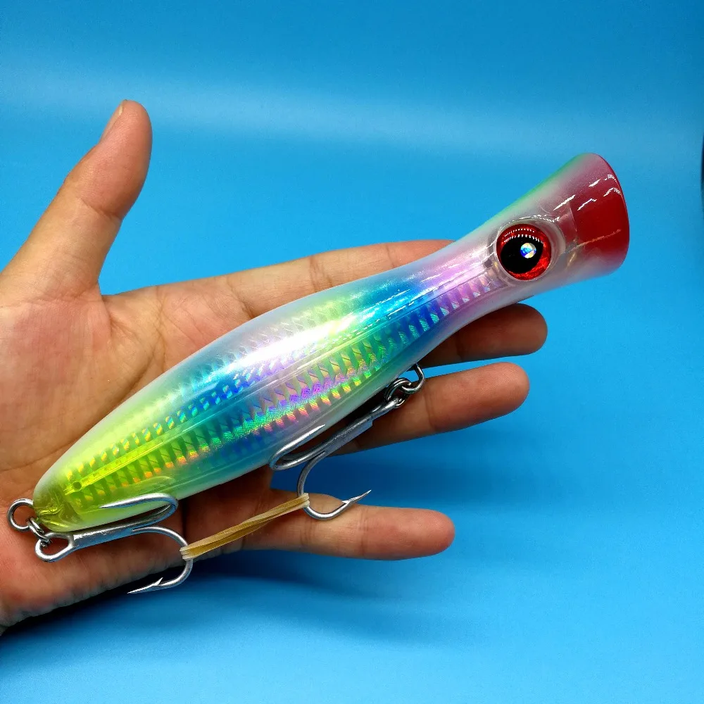 Noeby 1 шт. Topwater big Poppers 43 г/81 г/154 г 6 цветов глубокие морские рыболовные приманки верхняя вода тунец твердая приманка тройные Крючки