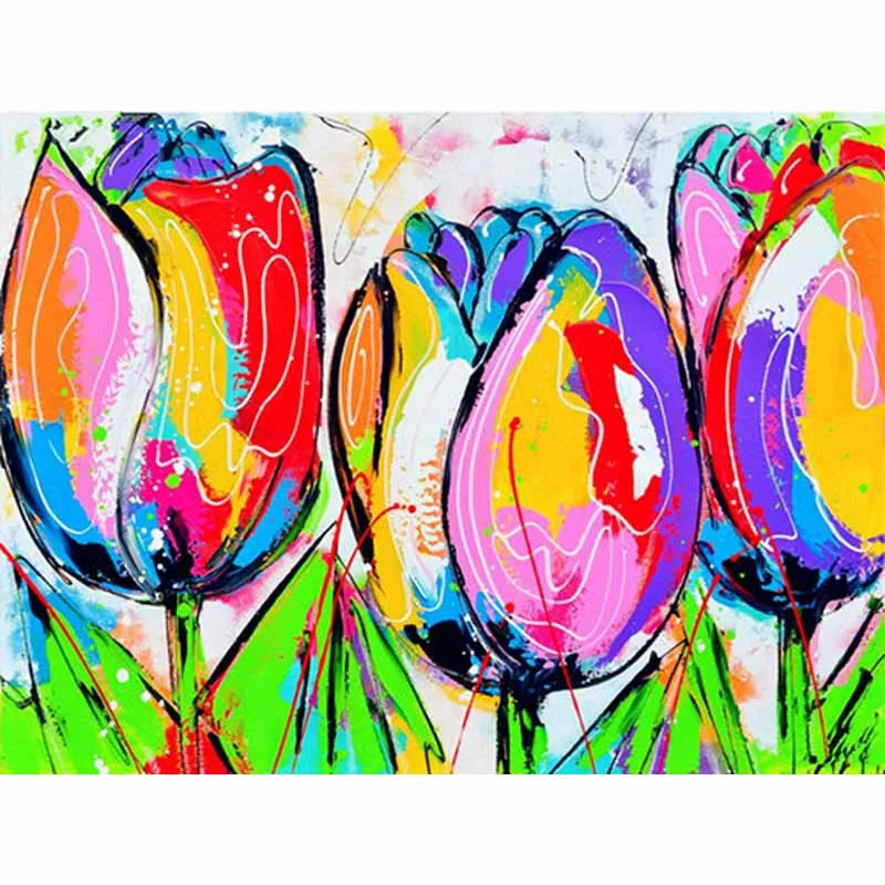 

YIKEE 5d diy Diamond Painting Flowers Full Drill Diamond Embroidery Sale Handmade Wall Decor Scenery Mosaic Crystal k367