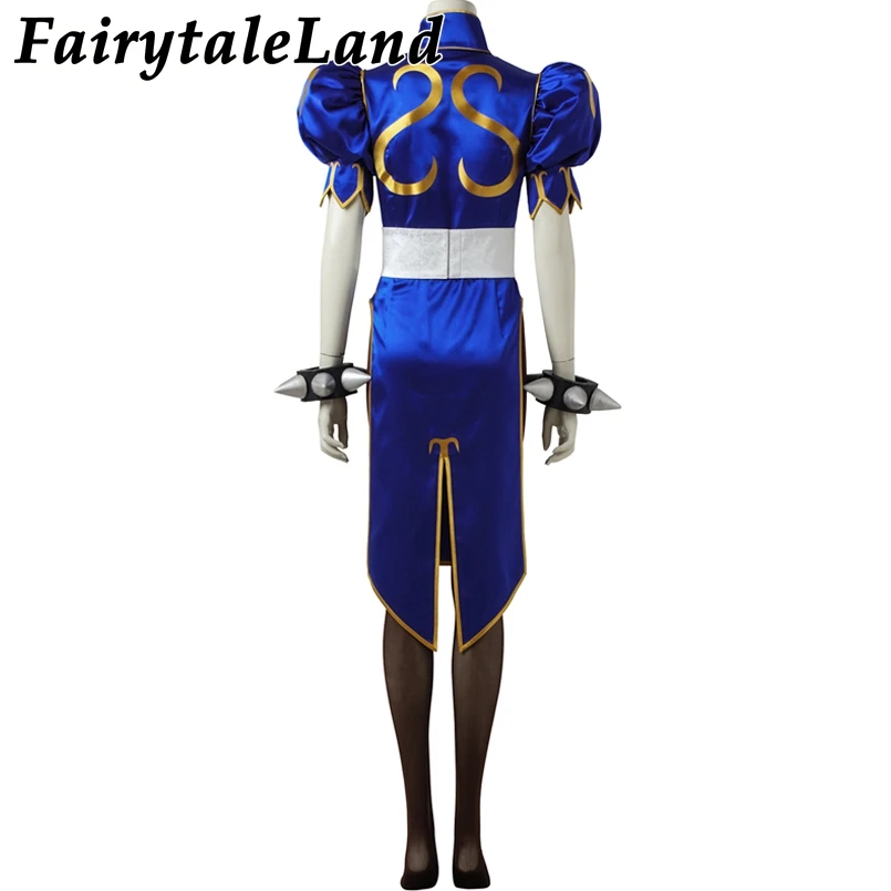 Боевая игра Chun Li косплей костюм карнавальный костюм Хэллоуина Горячая игра Chuhn-lee китайское платье на заказ сексуальный костюм