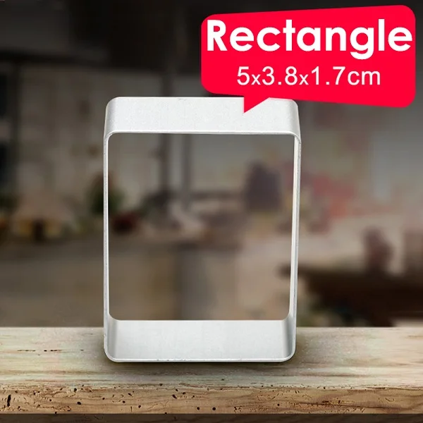 2pcs Rectangle 2 шт 3D Бисквитное печенье Mluminium сплав Sugarcraft торт десерт выпечка резаки плесень помадка печенья плесень инструменты(27 типов - Цвет: 2pcs Rectangle
