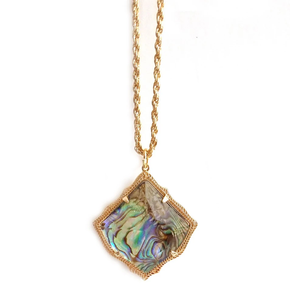 Новинка 2019 четырехстороннее многоугольное шестигранное ограненное ожерелье с