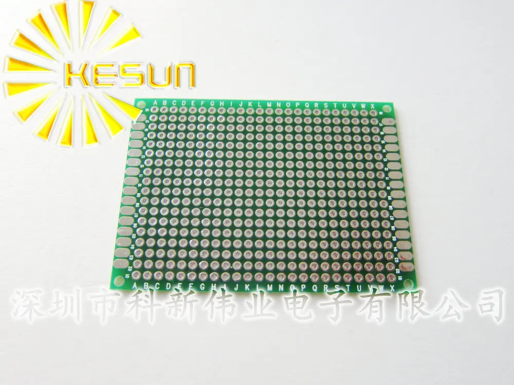 

50PCS x 5x7 cm PROTOTYPE PCB 2 layer 5*7 panel Universal Board 2.54mm Double Side Green Board