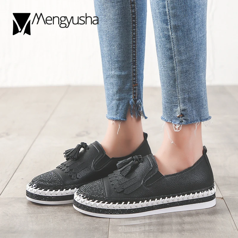 Шикарные лоферы с бахромой Высококачественные женские весенние туфли на плоской