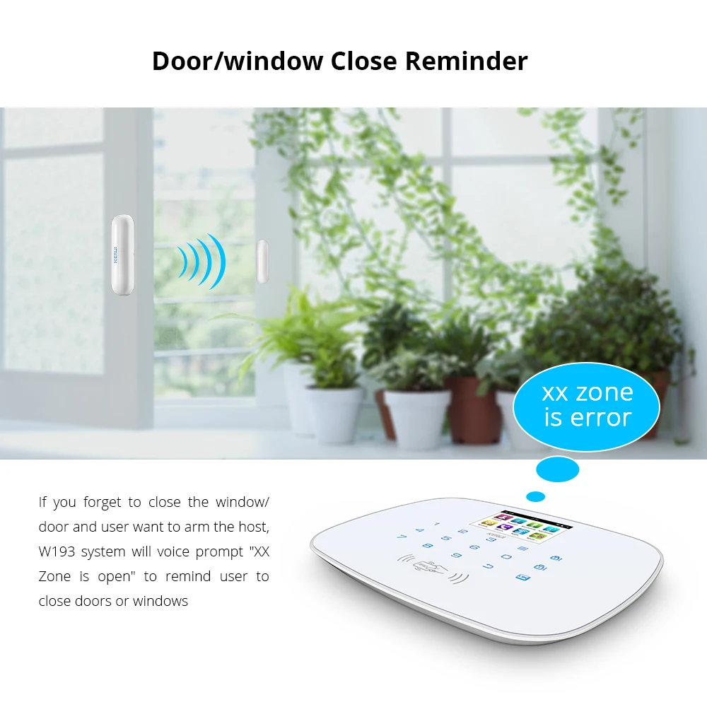 KERUI W193 Беспроводная RFID WCDMA GSM WIFI PSTN домашняя охранная сигнализация TFT цветной