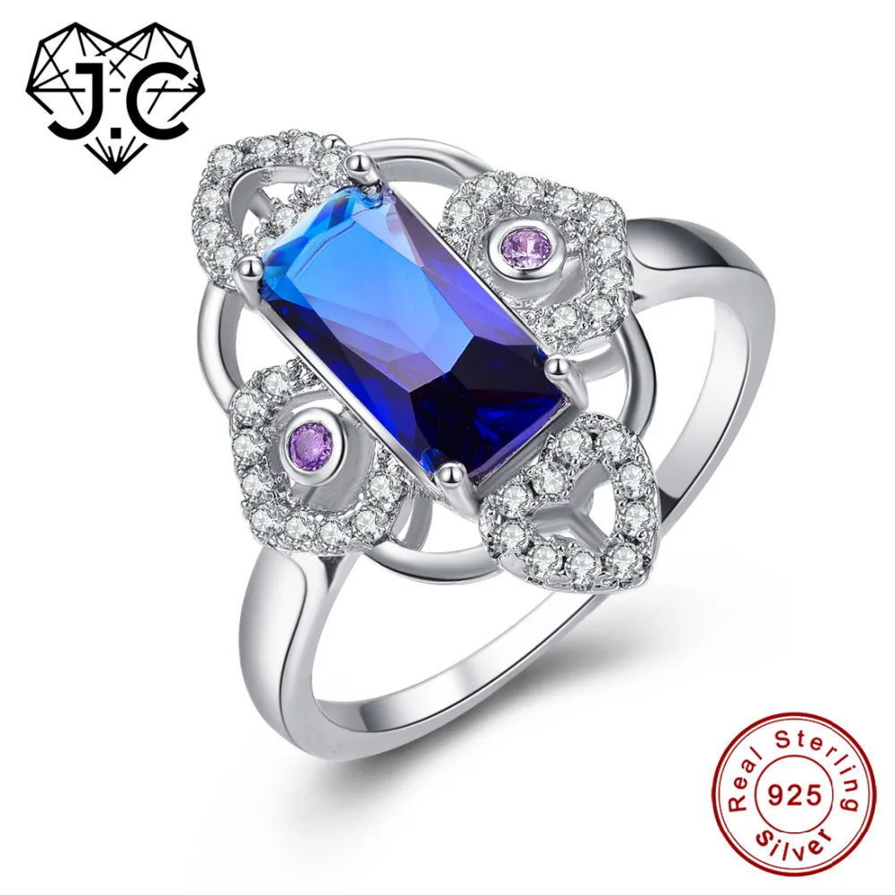 Женское кольцо из серебра 925 пробы с изумрудной огранкой сапфиром и зеленым