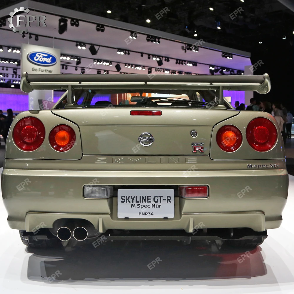Для Nissan Skyline R34 GTR FRP задний спойлер из стекловолокна комплект кузова тюнинг часть