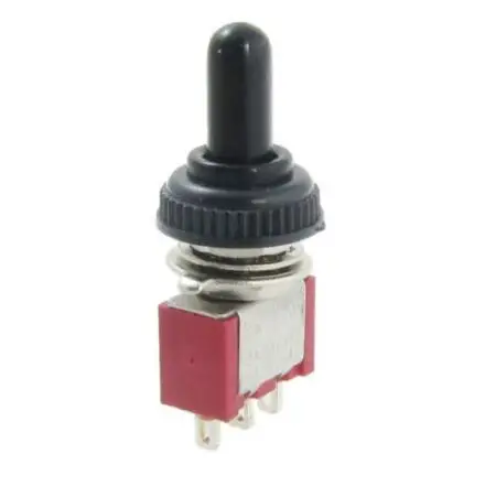 

1pcs 3pin AC 250V 2A 120V 5A on/off/on Momentary SPDT Toggle Switch + Waterproof Boot L6