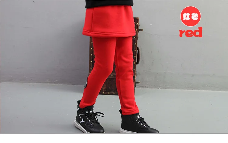 Зимние Бархатные леггинсы с маркировкой для девочек два эластичных теплых брюк