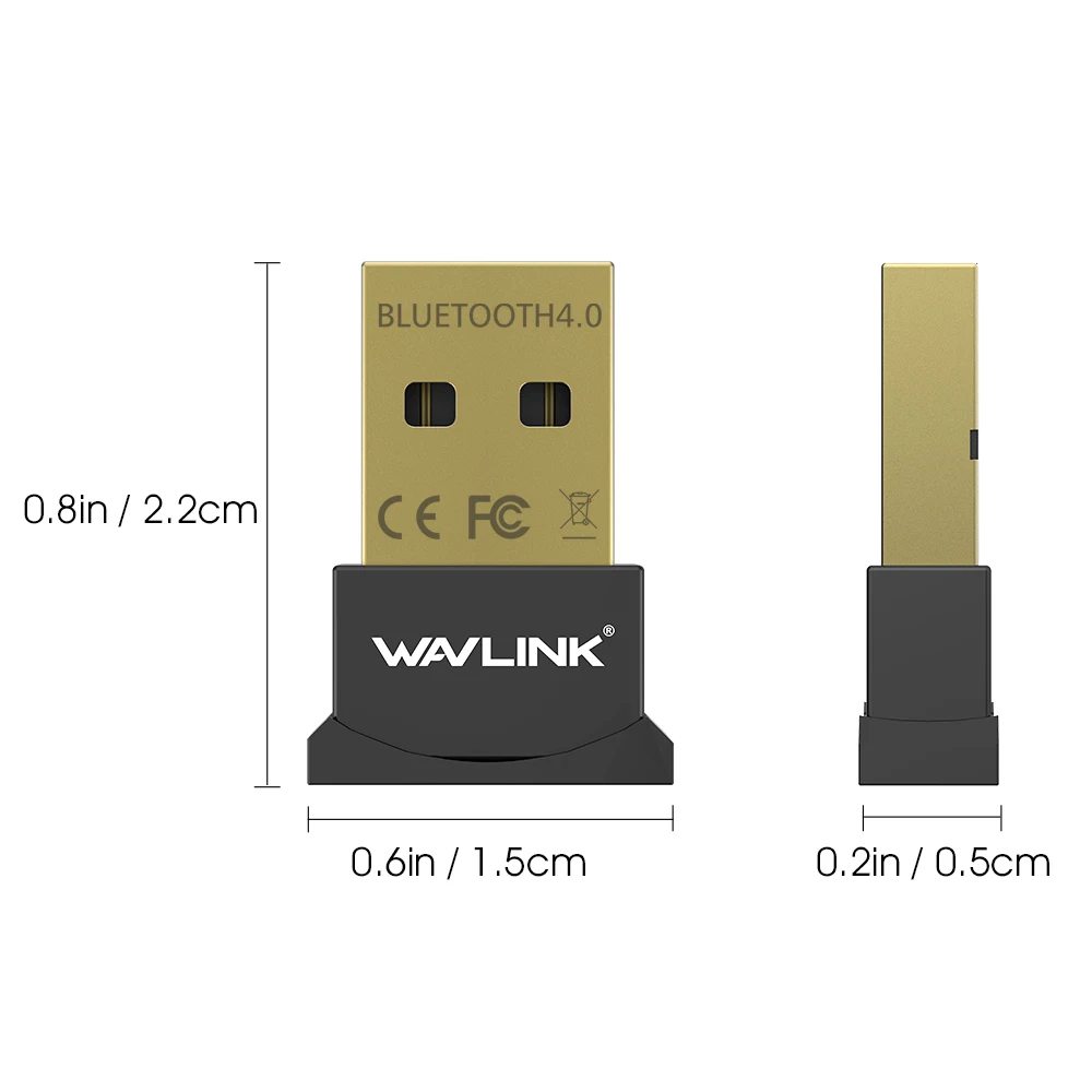Мини Usb Bluetooth адаптер Wavlink V4.0 донгл Низкоэнергетический usb с золотым покрытием Plug &