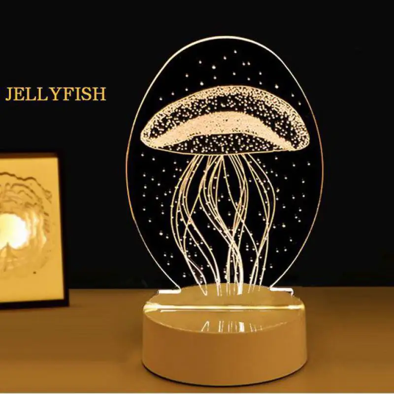 Новинка светодиодный ночник Luminaria Led светильник с клавишами 3d ильники Usb лампы для