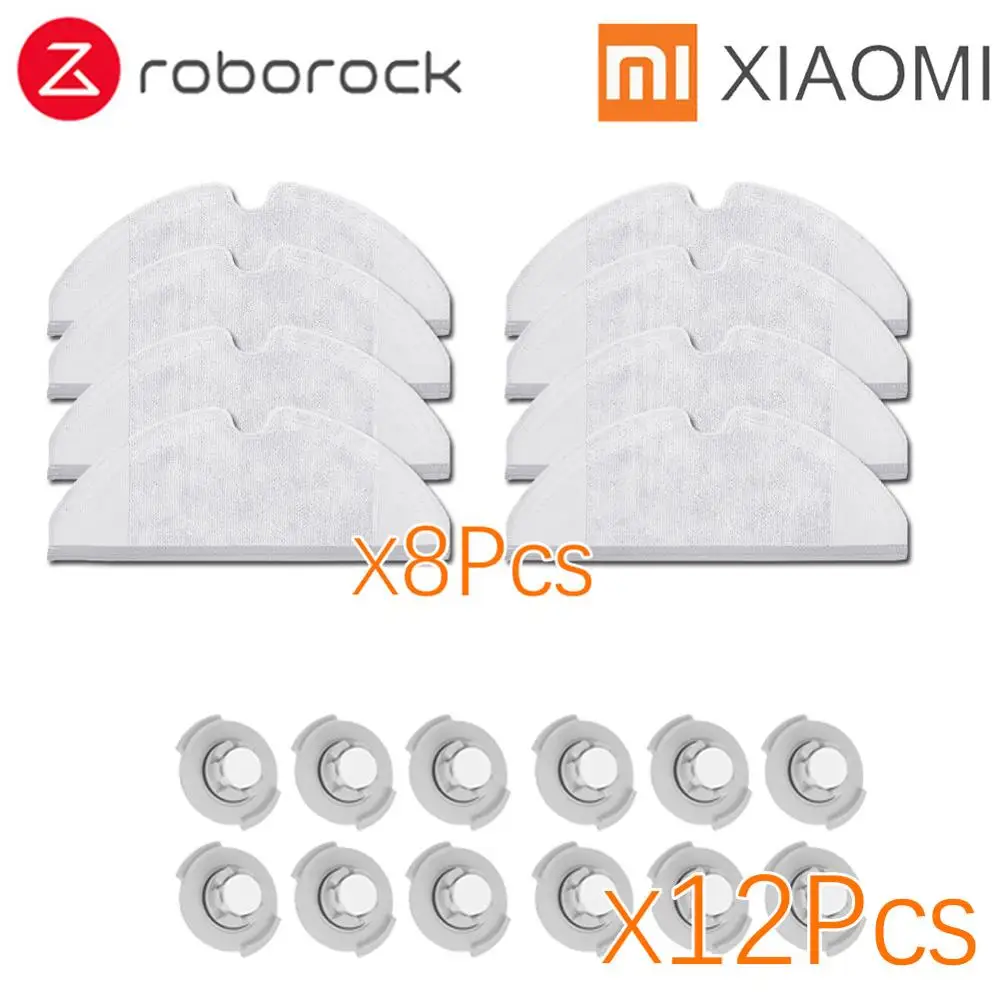 20Pcs Xiaomi Roborock Robot S50 S51 Очиститель запасных частей комплекты швабры тряпки Сухой Влажной уборки резервуар для воды фильтр боковая щетка роликовая щетка - Цвет: 20Pcs