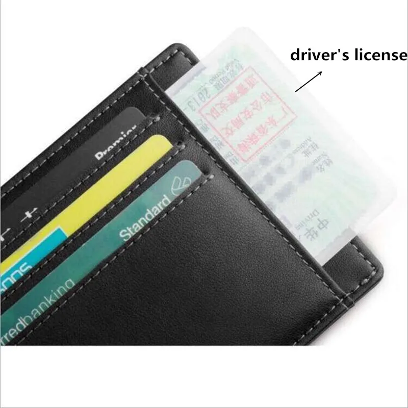 Rfid Блокировка тонкий держатель кредитной карты кошельки для путешествий из натуральной кожи небольшой кошелек Для водительских прав мини Чехол для удостоверения личности