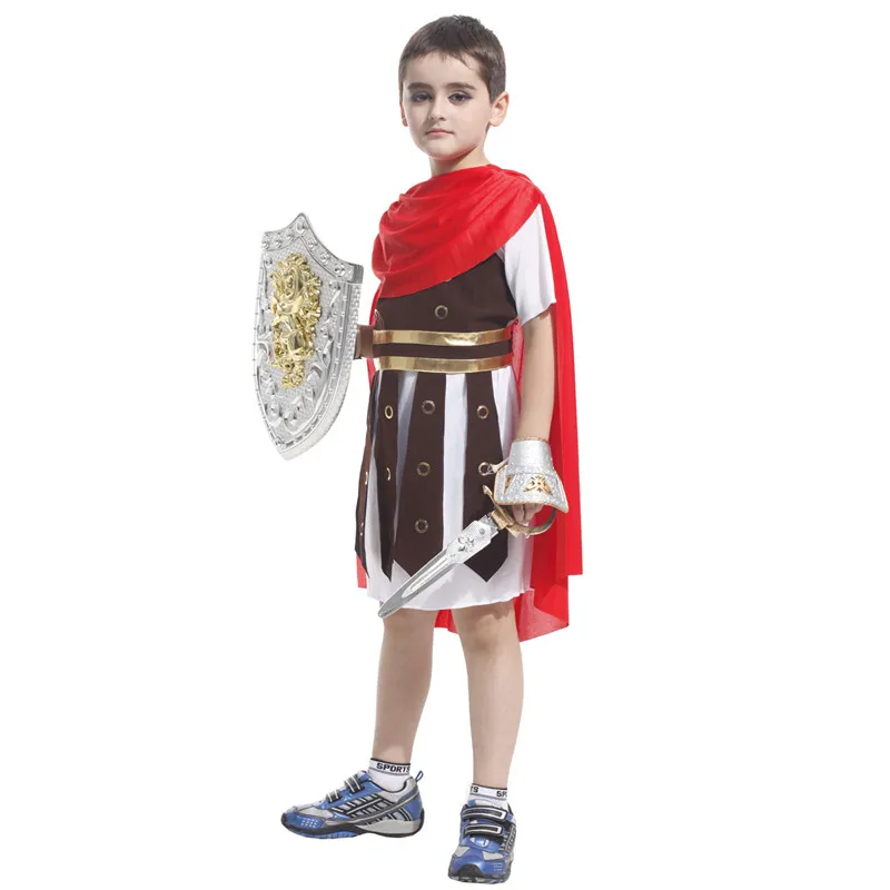 Детский костюм на Хэллоуин в старинном стиле для мальчиков Костюм римского воина