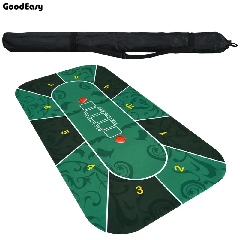 1.8M Texas Hold'em Tablecloth Rubber Poker Board Game Table Top Digital Printing Suede Casino Layout Poker Mat