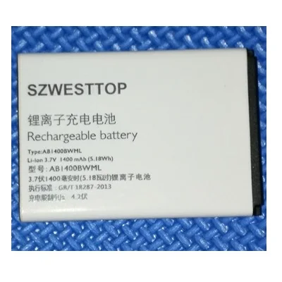 Оригинальный аккумулятор SZWESTTOP AB1400BWML для сотового телефона philips S308 смартфона XENIUM