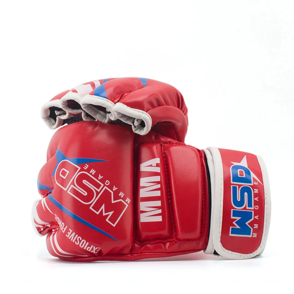 

MMA Boxing Gloves High Quality PU Mateial MMA Half Fighting Gloves Muay Thai Training Breathable Male Fitness for Adult