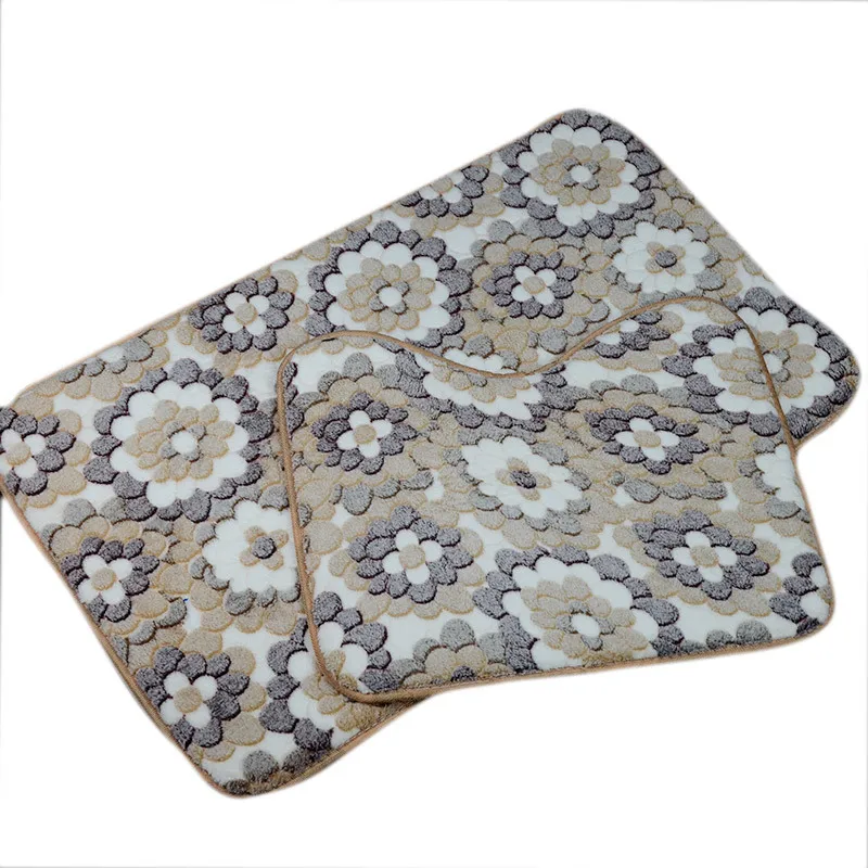 2 предмета толстые Для ванной Коврики Новый коралловые бархат двери S напольная