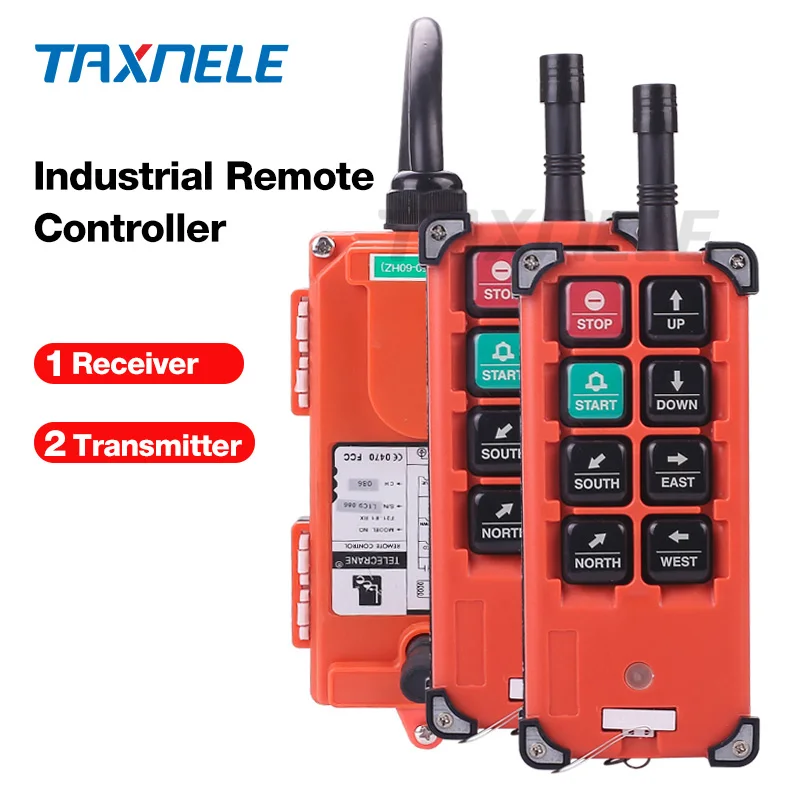 2pcs transmitter Промышленный пульт дистанционного управления AC 220 В 110 В 380 В 36 в DC 12 В 24 в беспроводные переключатели управление подъемного крана подъемный кран 868 МГц 315 МГц - Цвет: 2pcs transmitter