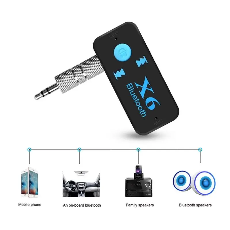Автомобильный аудиоприемник с разъемом 3 5 мм MP3 музыкальный Bluetooth-ресивер динамик