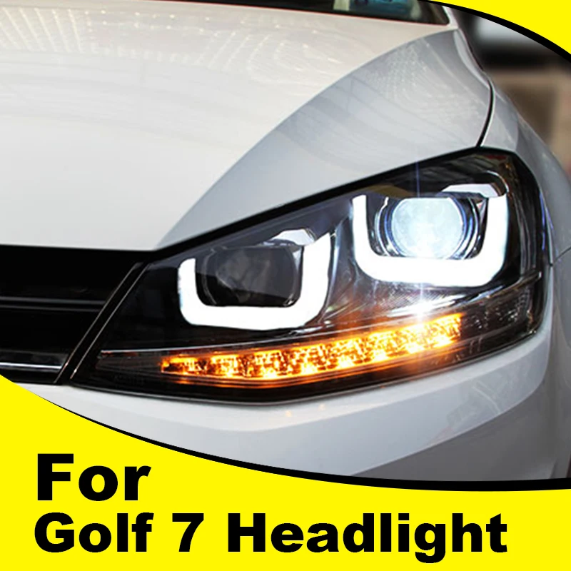 ROADOT стайлинга автомобилей Аксессуары для VW Golf 7 фар GTI 2013 2014 2015 2016 2017 drl