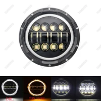new 7 inch round led headlight with drl daytime running light turn signal light for jeep wrangler