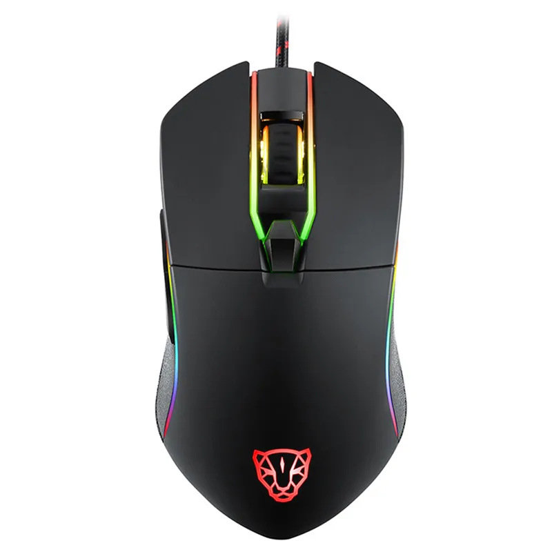 black Motospeed V30 профессиональная Проводная игровая мышь 3500 dpi оптическая USB компьютерная мышь геймерские мыши X7 Android IOS Silent Mause для ПК - Цвет: black