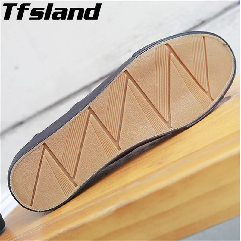 Tfsland/Мужская обувь для отдыха без шнуровки Мужская дышащая мягкая парусиновая на