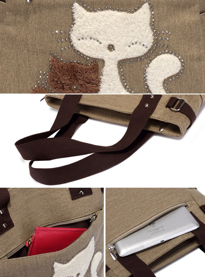 ZENTEII Women Canvas Handbag Tote