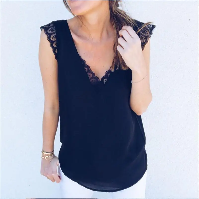 Женская Сексуальная Повседневная Свободная футболка с v-образным вырезом