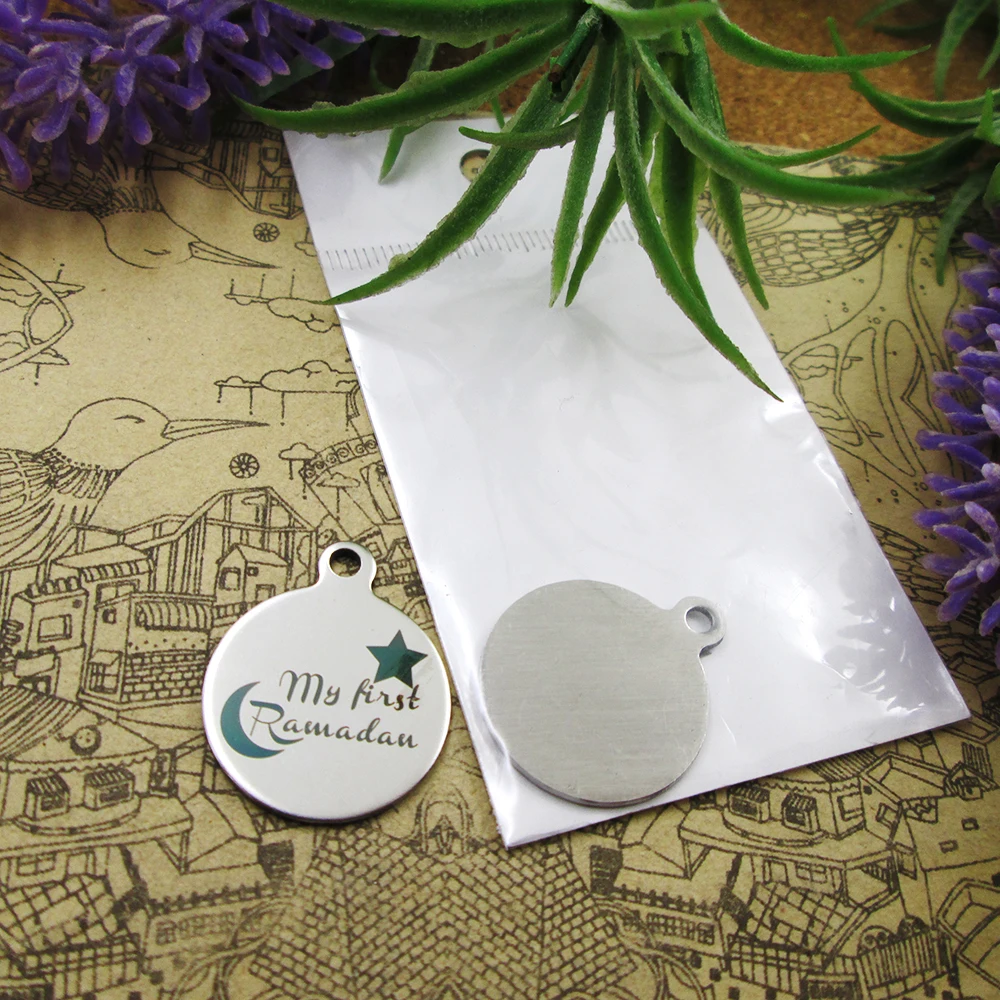 

20pcs--"my first Ramadan"stainless steel charms more style for choosing DIYpendants for necklace