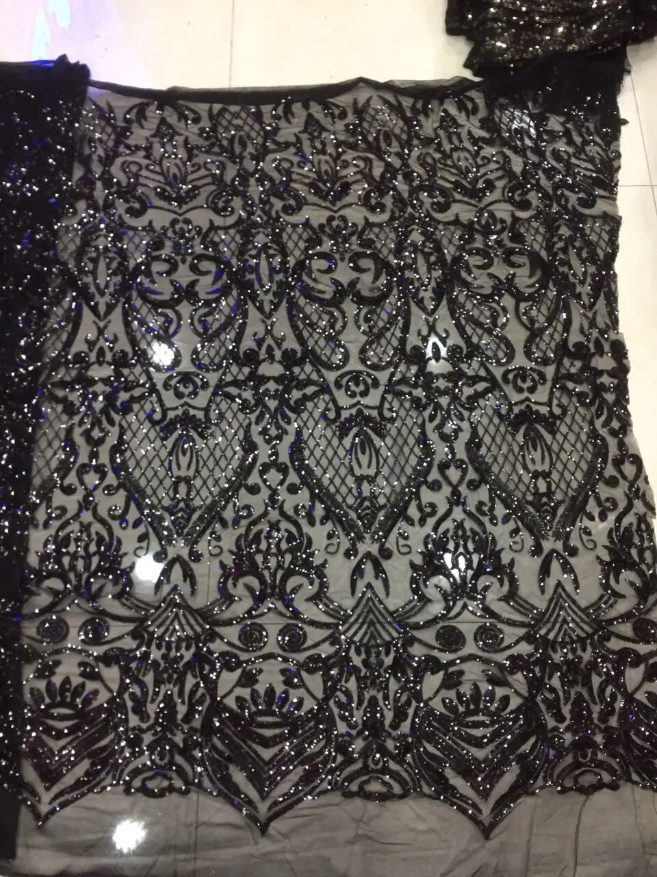 _ Горячая распродажа кружевная ткань с блестками новое поступление тюлевое