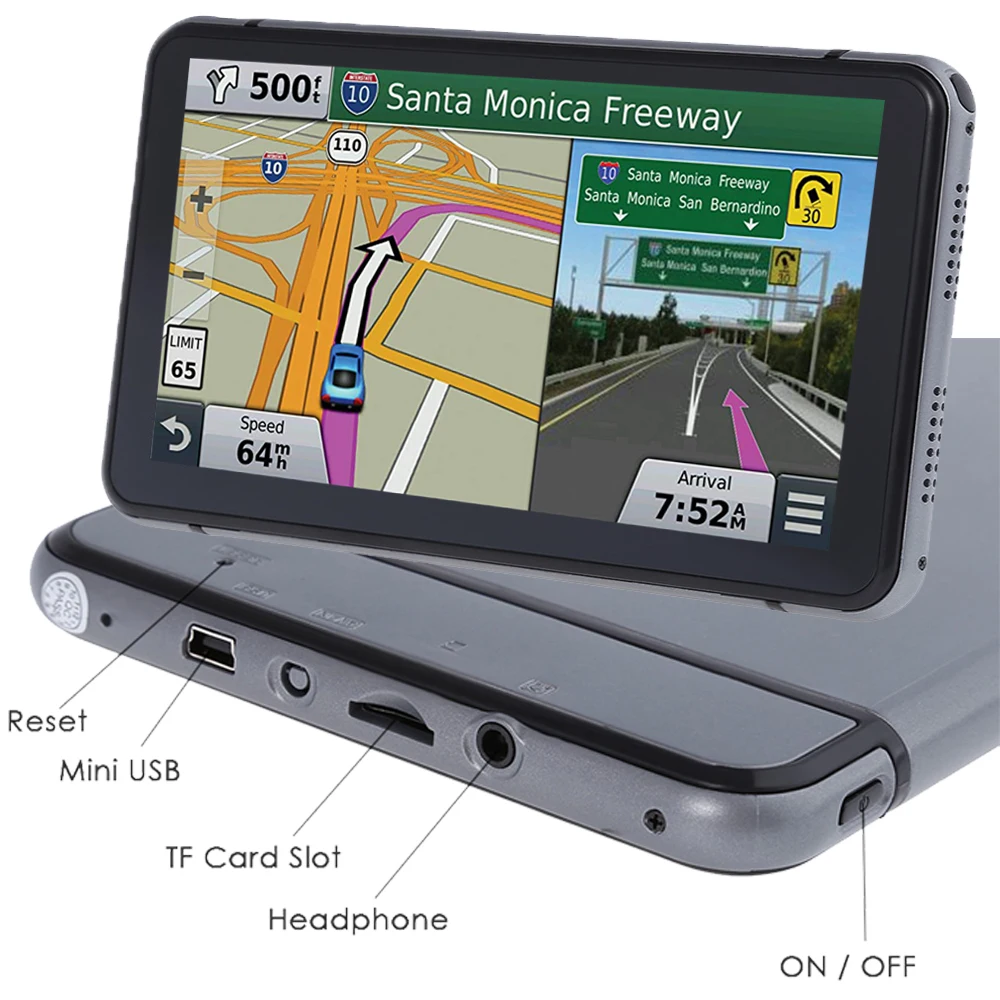 Автомобильный GPS навигатор 7 дюймов голосовая навигация FM Bluetooth 8 ГБ Navitel