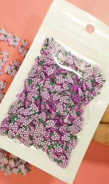 Фиолетовый 10 г слайм фрукты Мягкая Керамика ломтик украшения для diy поставки слаймов аксессуары Подвески наполнитель дополнение игрушки для детей Дети - Цвет: Фиолетовый