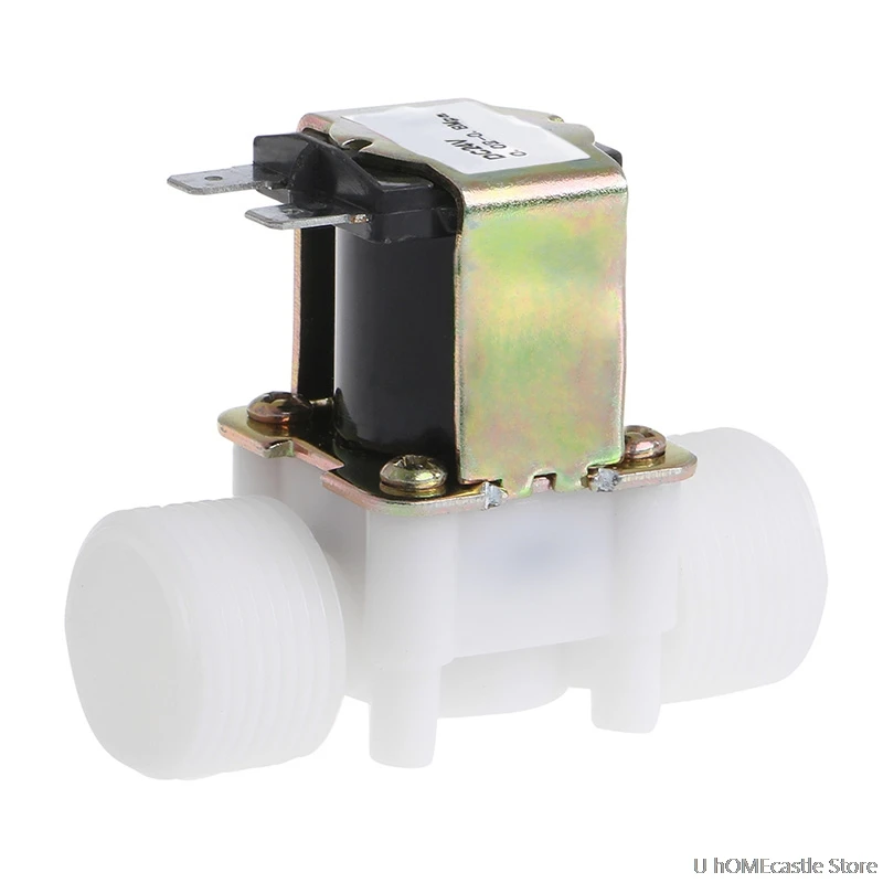 3/4" DC 24V PP N/C Electric Solenoid Valve Water Control Diverter Device Hardware Drop Ship |