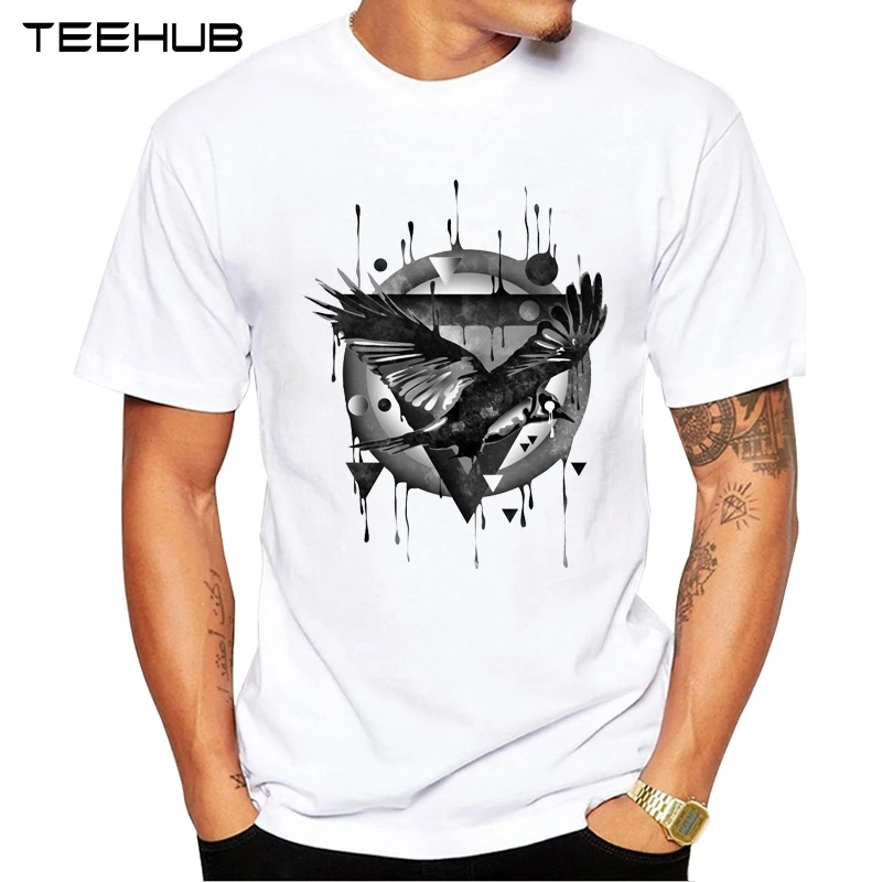 Новое поступление 2019 крутая Мужская модная 3d футболка TEEHUB с изображением птицы