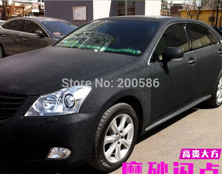 Черная блестящая виниловая пленка Saprkle с воздушно-пузырьковой пленкой