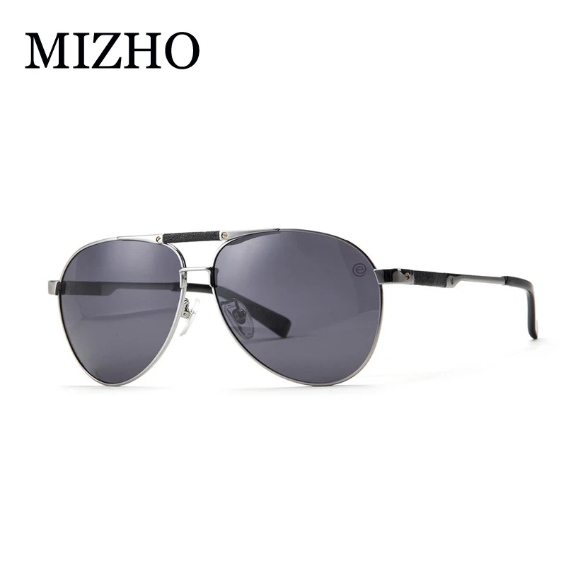 

MIZHO Brand Travel Pilot Polarized Sunglasses Men Night UV400 Stainless Steel IP Vacuum Plating Sun glasses Eyewear