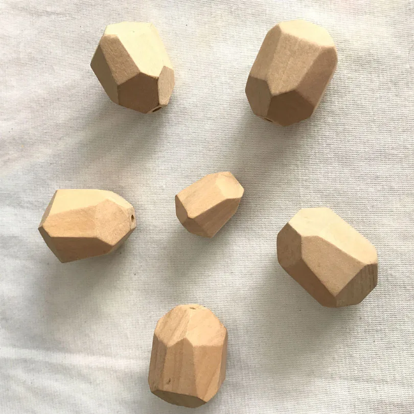 20*30 мм геометрические свободные деревянные бусины естественного цвета прямые в