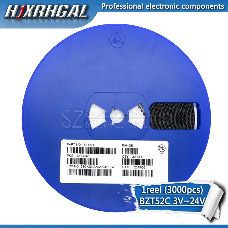 

3000 шт SOD-123 Диод Зенера BZT52C8V2 BZT52C7V5 BZT52C6V8 BZT52C6V2 BZT52C5V6 BZT52C5V1 BZT52C4V3 BZT52C3V9 BZT52C3V6 HJXRHGAL
