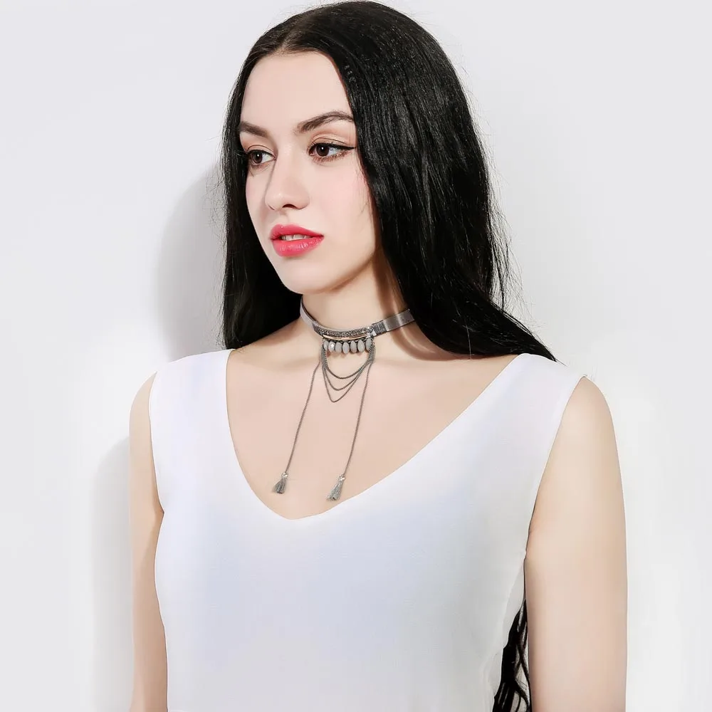 ZG многослойное колье со стразами, ожерелье для женщин, новинка Bijoux Maxi, массивное ожерелье, модное ювелирное изделие