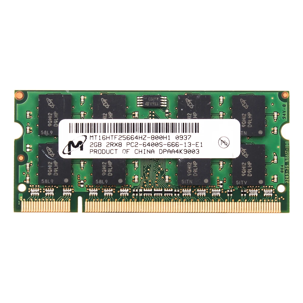 Оперативная память для ноутбука Crucial DDR2 667/800 МГц 2 ГБ 4 оперативная = шт. 2G PC2 5300/6400S 1 8