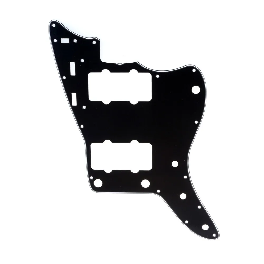 

Musiclily Pro 13-дырка 65 60-х годов, маринованная гитара для Fender, американский Jazzmaster, 3-слойный черный