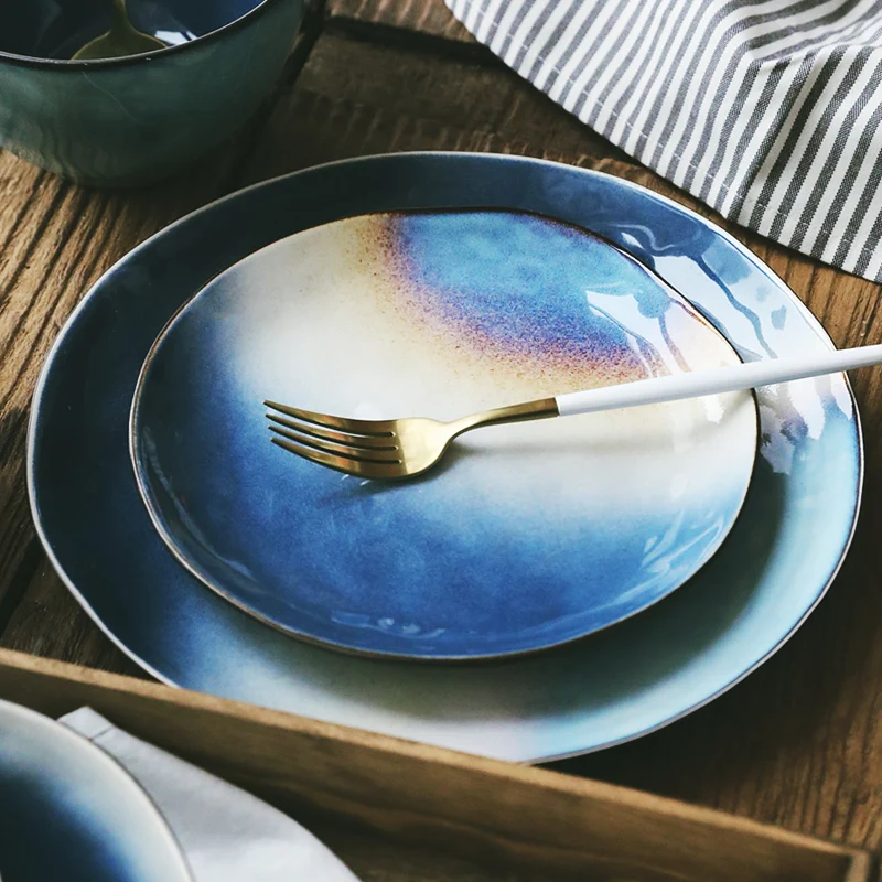 7.8/10.8 Inch Creative Plate Art Tableware Dinnerware Spaghetti Steak Dish Dinner Saucer Dishes Home Breakfast Pastry Cake | Дом и сад