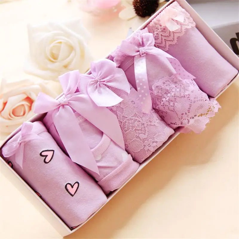 

5 Pcs/lot Panties Underwear Women Cotton Brief Girl Sexy Transparent Ropa Interior Femenina Calcinhas Panty Female Underpants