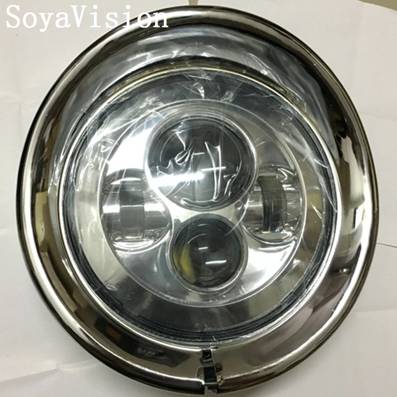 SoyaVision 7 дюймов козырек стиль налобный фонарь отделка кольцо для Harley Touring Road King Electra