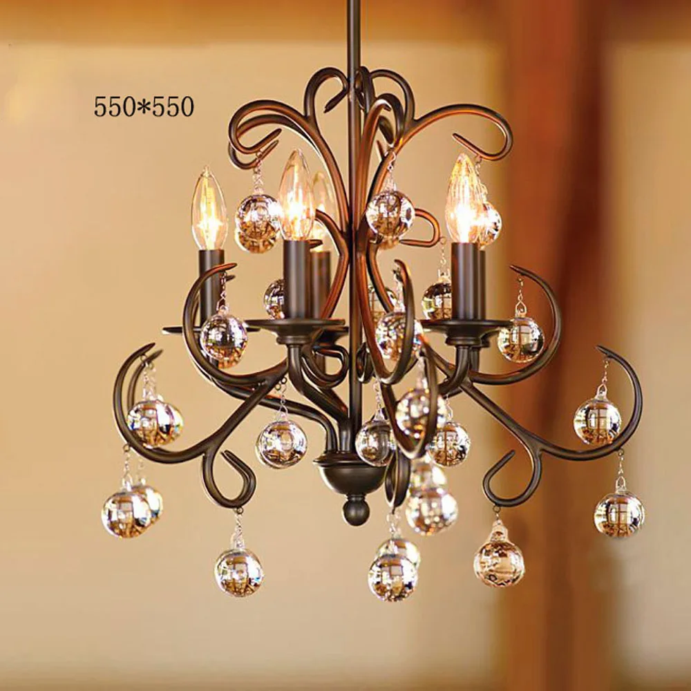 Элегантный Американский винтажный подвесной светильник из кованого железа