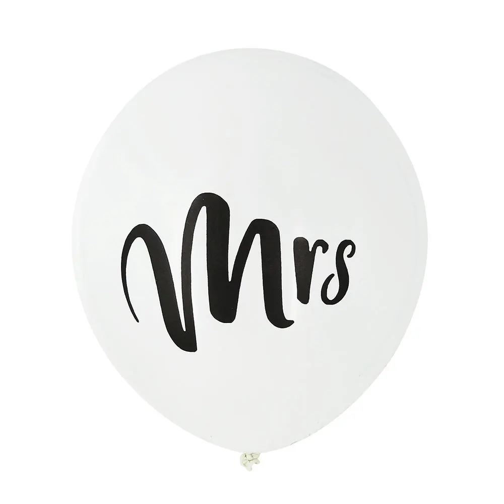 123, 10 шт, только что замужние, Mr& Mrs, свадебный декоративный шар, набор для невесты, декор для свадьбы, белые шары, свадебные принадлежности - Цвет: 2