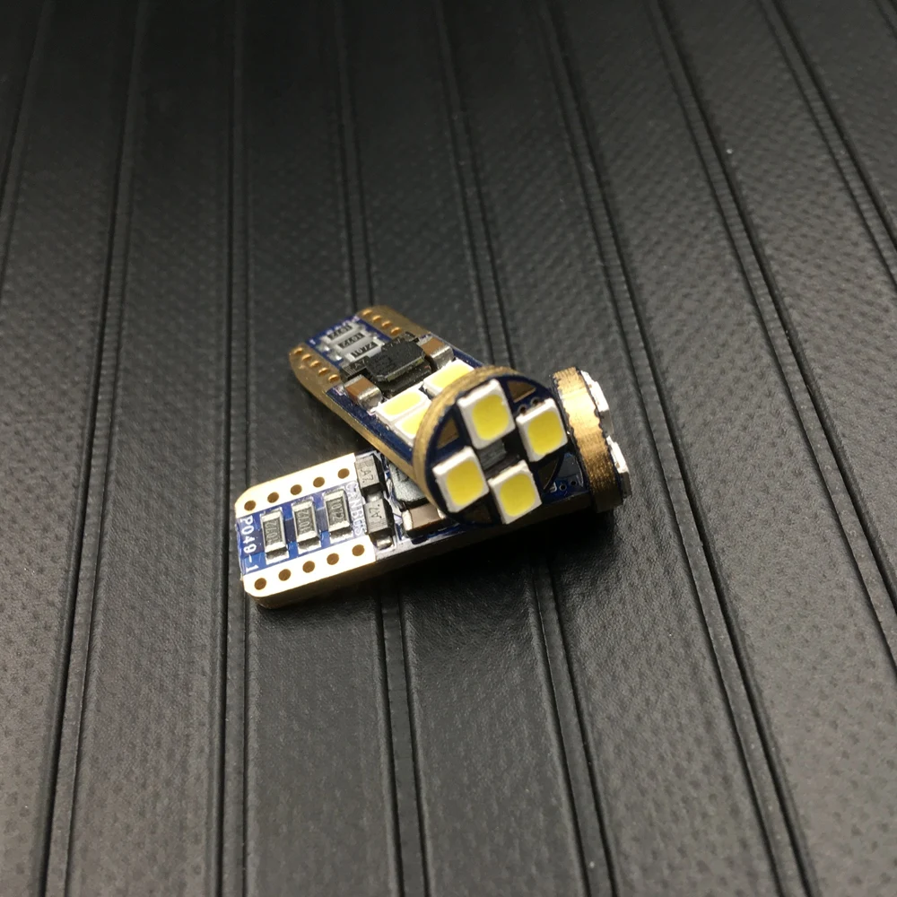 Сверхъяркие Автомобильные светодиодные лампы W5W T10 12 SMD 3030 2 шт. сигнальные для