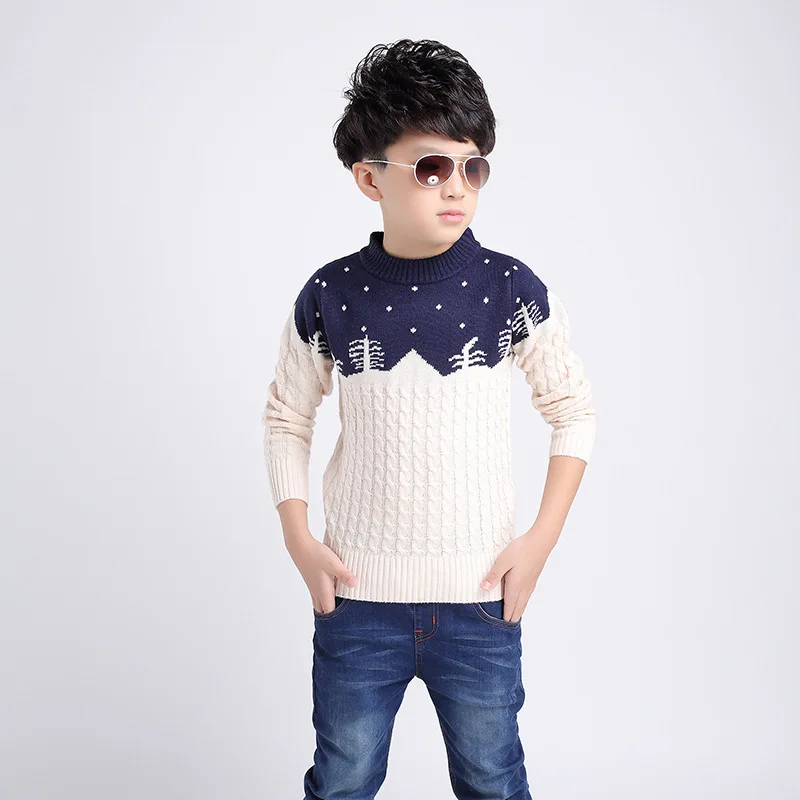 2019 Детский свитер новый зимний для мальчиков хлопковый детская одежда с круглым