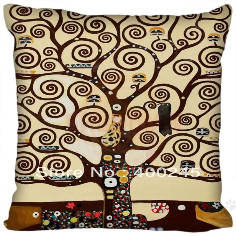 Pillowcase Пользовательские Gustav наволочки с картинами Климта квадратной молнии дома декоративные Наволочки две стороны печатных 35X 35 40 X40 45X45 60X60 - Цвет: Pillowcase
